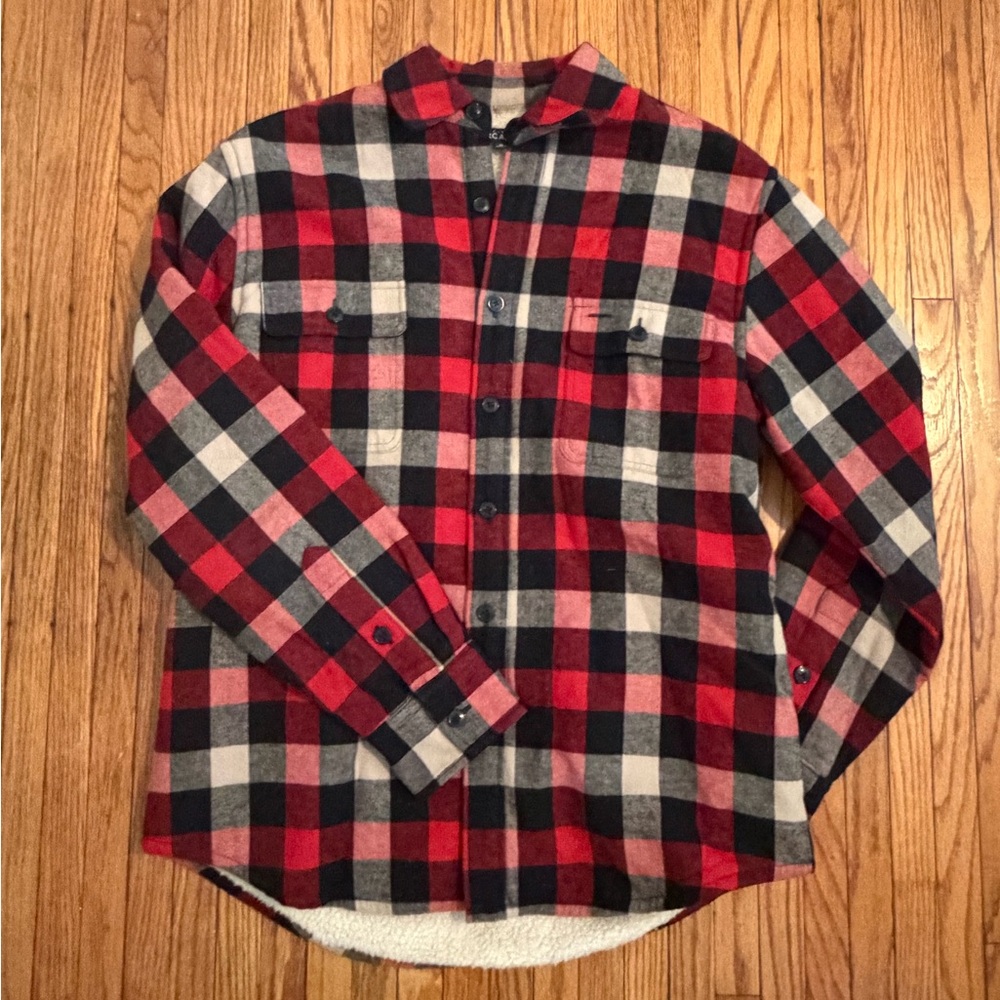 Men's JCrew Sherpa Shirt Jacket